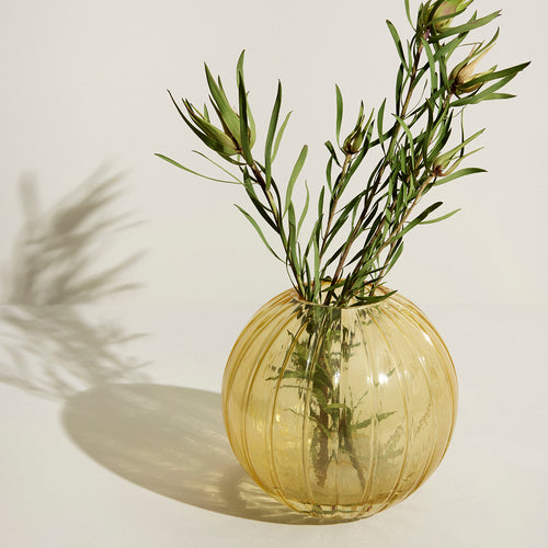 Hübsch vaas Fleur - glas - ø18xh17cm - vtwonen shop