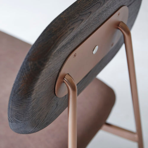 Tikamoon Mohawk lage massief eiken fauteuil in chocoladebruin - Bruin