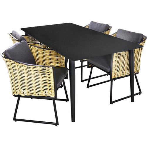 Lesli Living tuintafel Crest - zwart - 180x90x75cm
