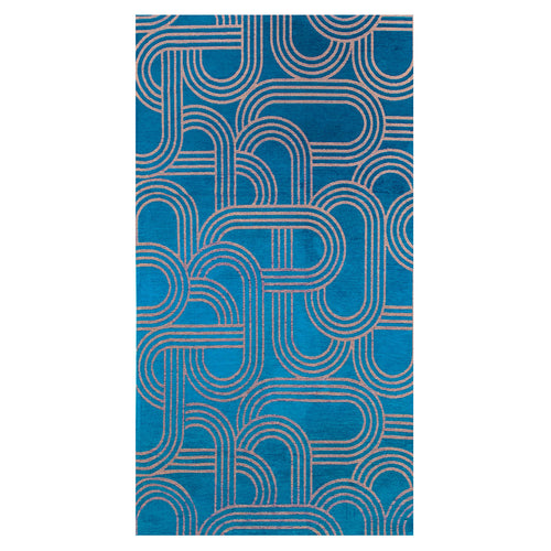 Lola&Moi vloerkleed Night Fever - blauw -80x150cm - vtwonen shop