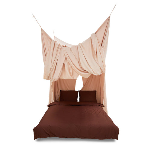 HKLIVING bedhemel – sunset – roze