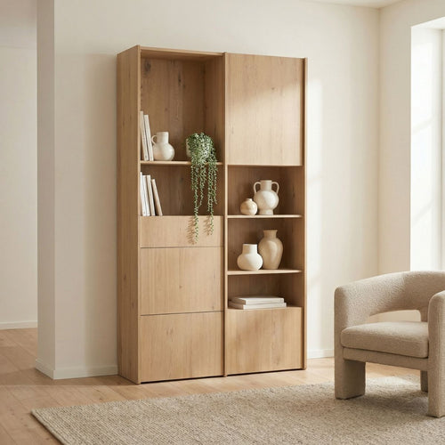 DÉJA Living Wandkast Ourense - Naturel Eiken - 120x40x200cm