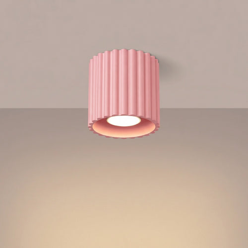 Sollux Lighting Plafondlamp AURA 1 roze GU10 - 10x10x10cm