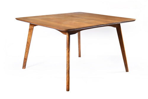Livingfurn - Eetkamertafel Elias - 120cm - Klassieke eettafel - Mangohout - Bruin