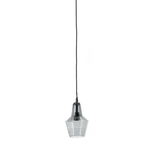 FurniLux Hanglamp Orion Glas, 1-lamps - Zwart - 16x16x28cm - vtwonen shop