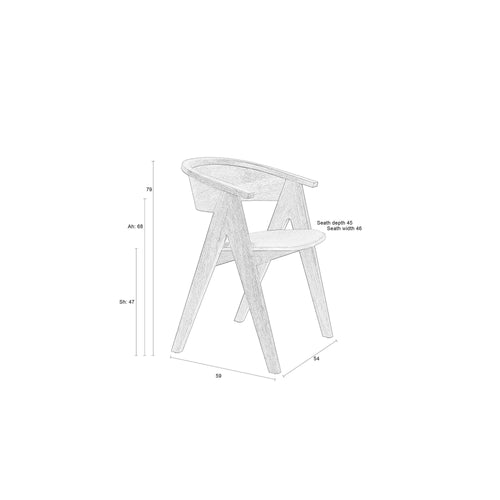 Zuiver NDSM Eetkamerstoel Hout Naturel/ Bruin - vtwonen shop