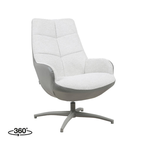 LABEL51 Draaifauteuil Winston - Naturel - 73x82x106cm