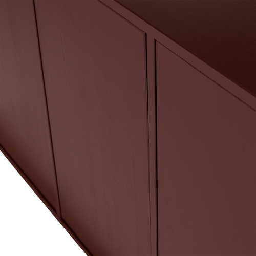 WOOOD dressoir Merel - Grenen - Bordeauxrood - 85x198x39,5