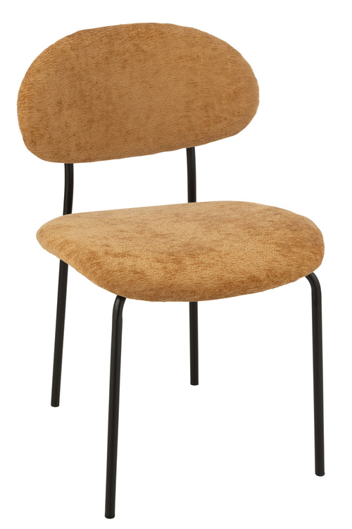 J-Line stoel - textiel/metaal - oker - vtwonen shop