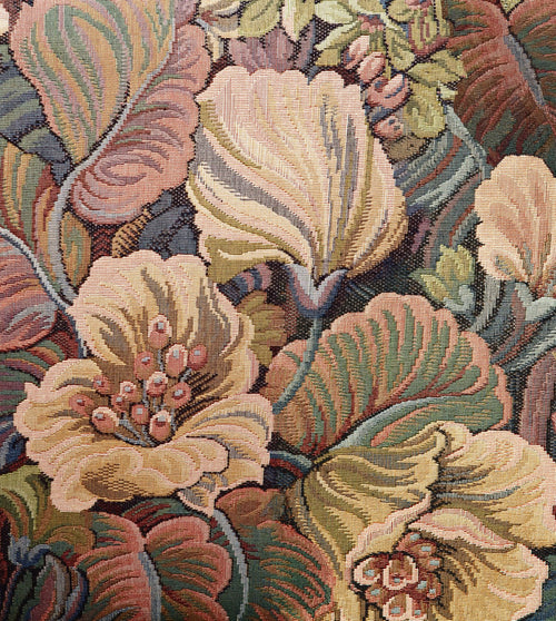 ESTAhome fotobehang geborduurd bloemmotief terracotta roze - 250 x 279 cm - 159506 - vtwonen shop