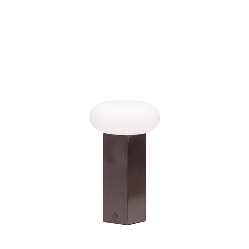Hübsch draagbare lamp Low - glas/ijzer - 12x12xh20cm