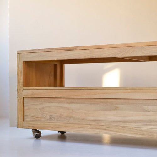 Tikamoon Tv-meubel van massief teakhout 140 cm - Naturel