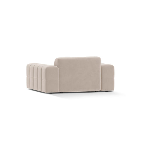 Cosmopolitan Design - Fauteuil Chicago flueel lichtbeige - 102x132x78cm