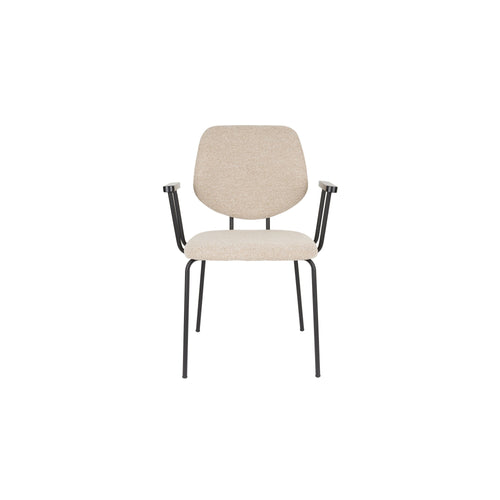 Housecraft Living Zelo Eetkamerstoelen  Armleuning Beige - Set van 2 - vtwonen shop