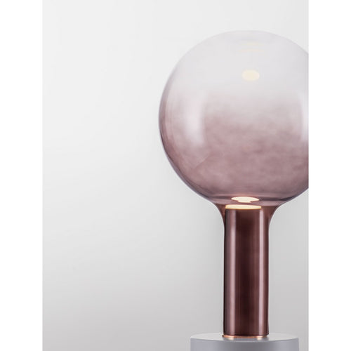 Nova Luce NOSTOS Bolvormige tafellamp in bruin, goud en mat wit, dimbaar met touchbediening, LED 3W 341lm 3000K