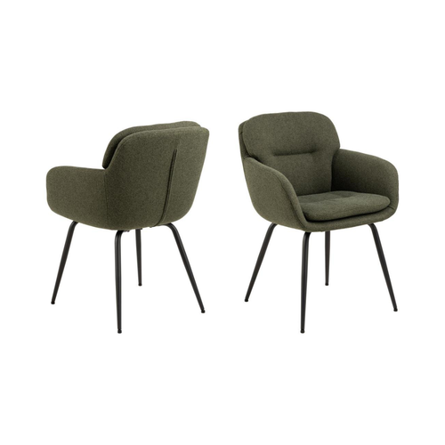 Rebellenclub Eetkamerstoel Nevis - Olijfgroen - vtwonen shop