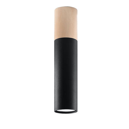 Sollux Lighting Plafondlamp PABLO zwart - 6x6x30cm