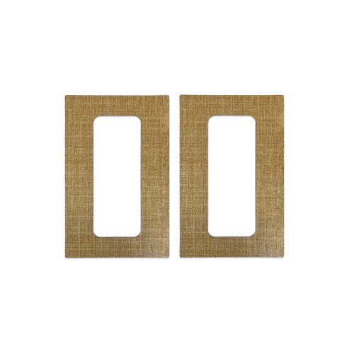 Decoplates dimmerswitch afdekraam frontje, 2pack rechthoekig - bruin - 7.9x12.4cm - vtwonen shop