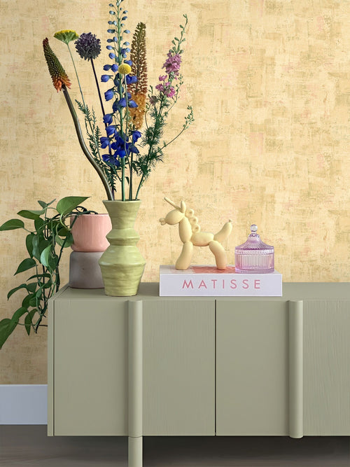 ESTAhome behang schilderachtige structuur warm beige - 50 x 900 cm - 131841