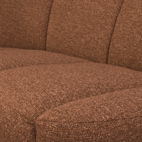 WOOOD 2-zits bankje links Mojo - Polyester - Roestbruin Melange - vtwonen shop