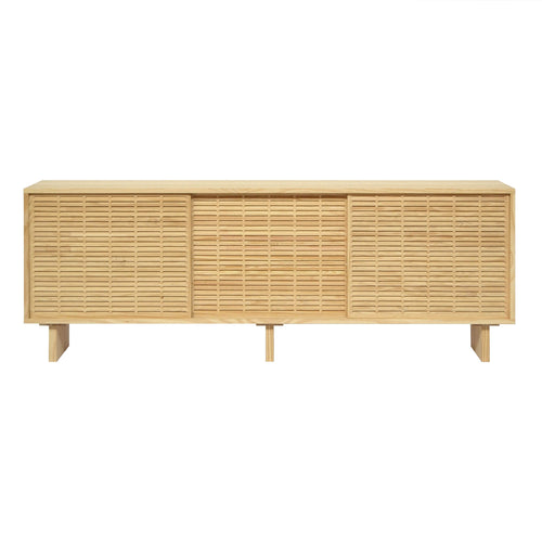 Naan Furniture Dressoir Pedrera - Natuurlijk ongelakt massief grenen  - 180 cm - 3 deuren - vtwonen shop