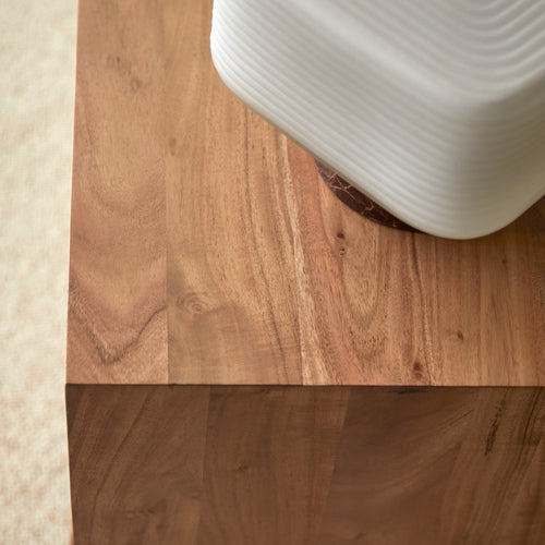 Tikamoon Nachtkastje van massief acacia met 3 laden - Naturel - vtwonen shop