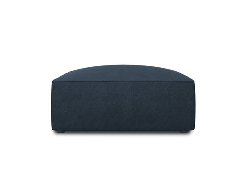 Micadoni Poef Ruby structurele stof, marineblauw - 93x93x40cm