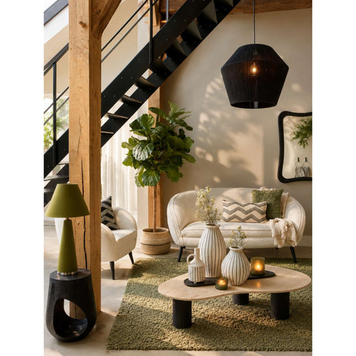 Light & Living tafellamp Devia - groen - Ø30cm