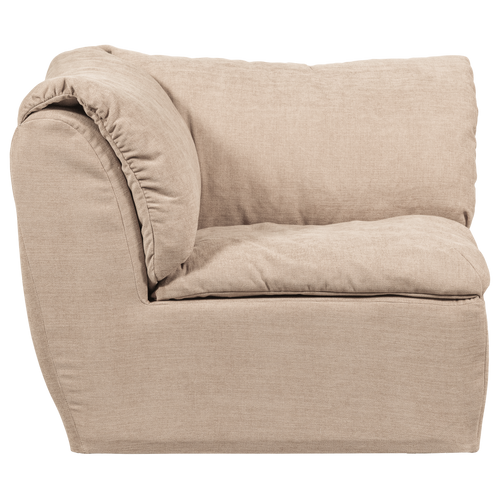 WOOOD hoekelement Baggy - Geweven Chenille - Zand - 81x96x96 - vtwonen shop