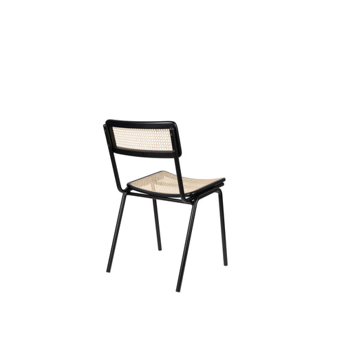 Zuiver Jort Eetkamerstoelen  Naturel/Zwart - Set van 2 - vtwonen shop