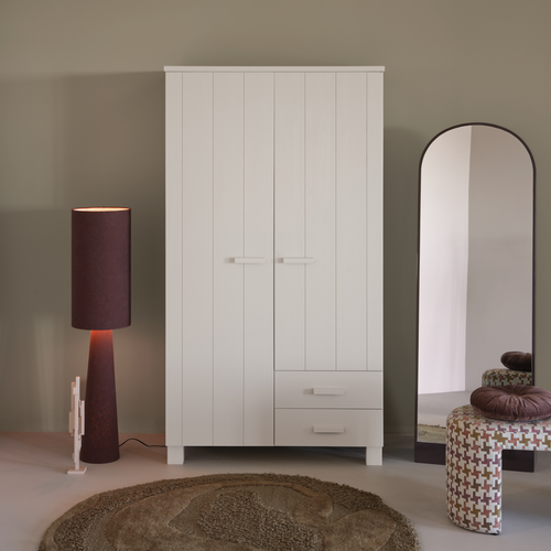 WOOOD kast met laden Dennis - Grenen - Dust - 202x111x55