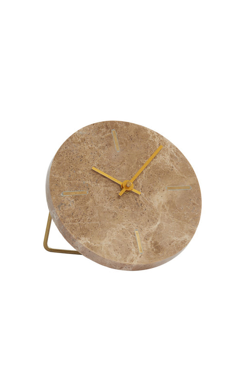 Light & Living klok  - bruin - 15x14.5x13 cm