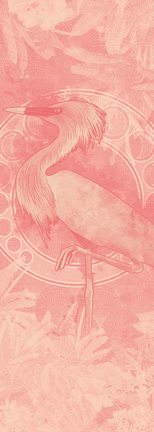 Sanders & Sanders fotobehang vogel roze - 100 x 280 cm - 611809 - vtwonen shop