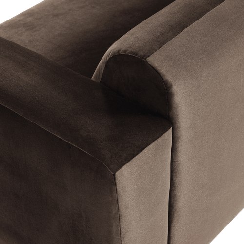 WOOOD 2-zits bank arm rechts Mojo Base - Velvet - Bruin - 74x185x97