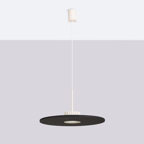 Sollux Lighting Hanglamp OVO 1 beżowa/czarna filc Gx53 - 40x40x125cm