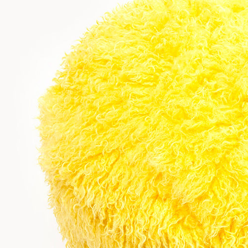 Kare Design Kruk Plushy geel