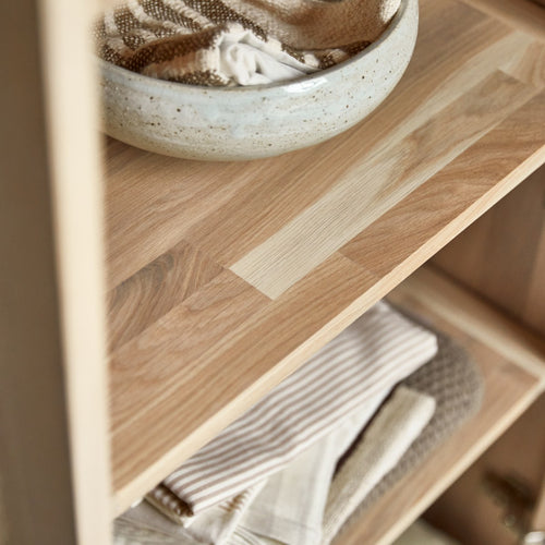Tikamoon Massief eikenhouten kolomkast - Naturel - vtwonen shop