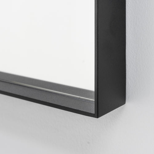 Spinder Design SENNE Badkamerspiegel rechthoekig zwart 100x70