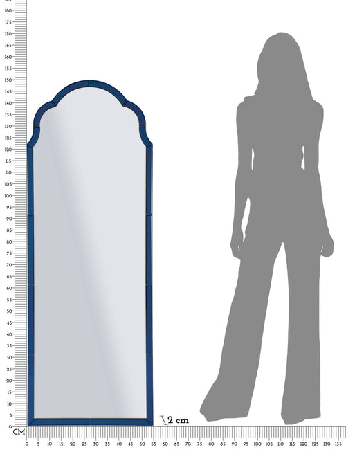 Mauro Ferretti wandspiegel - 55x2x150 cm - blauw