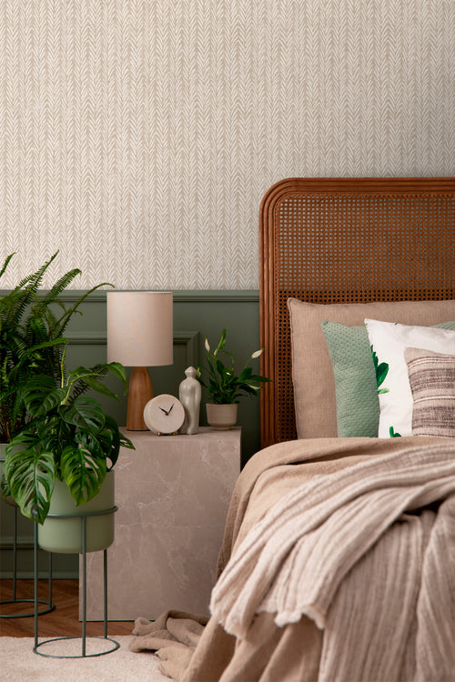 Sanders & Sanders behang zigzag motief beige - 53 cm x 10 m - 640506 - vtwonen shop