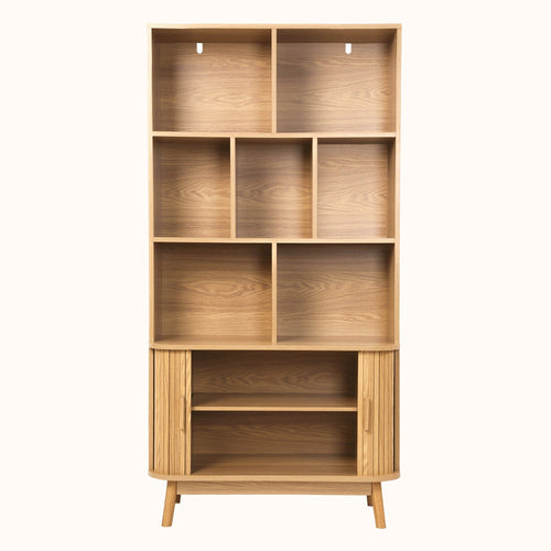 Calicosy - ERNEST Boekenkast Woonkamer - Licht hout - 40x80x157,5 cm