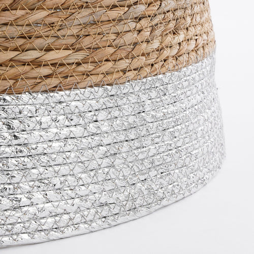 House of Seasons Kerstboomrok - H26 x Ø50 cm - Zeegras - Zilver