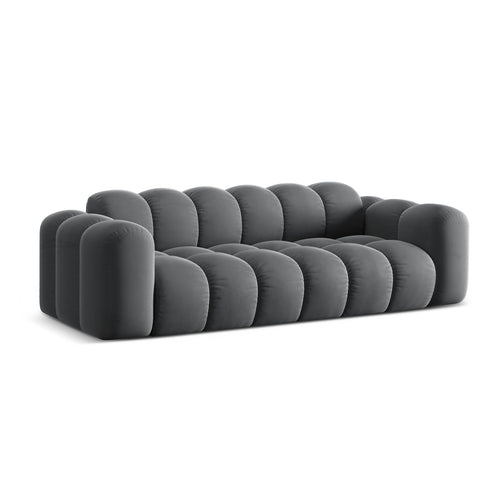 Cosmopolitan Design - Bank Treno 4-zits, flueel grijs - 94x240x70cm