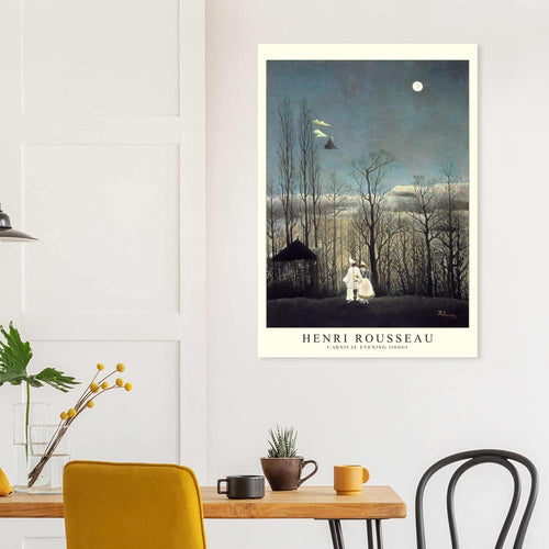 Artfulprints Poster met Lijst Henri Rousseau - Carnival evening   - 30x40 cm - Blauw