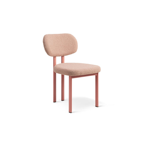 Set van 2 stoelen met gesp Sam boucle poederroze - 52x51x82cm