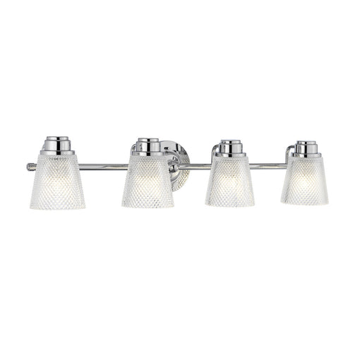 Hudson 4-lichts wandlamp gepolijst chroom IP44