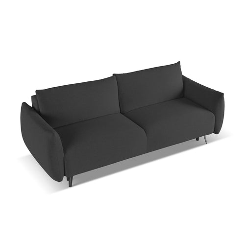 LaMiaSofa 3-zits slaapbank Genova - chenille stof - antraciet - 230x105x86