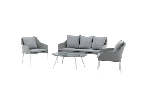Rebellenclub Loungeset Haze - Wit Grijs