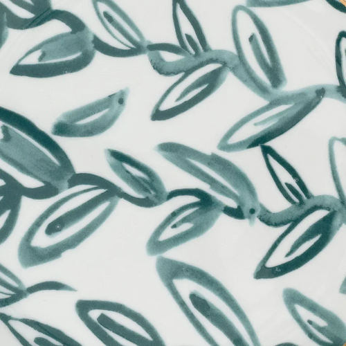 Urban Nature Culture Good Morning bord Leaves - Aqua - 17x1cm