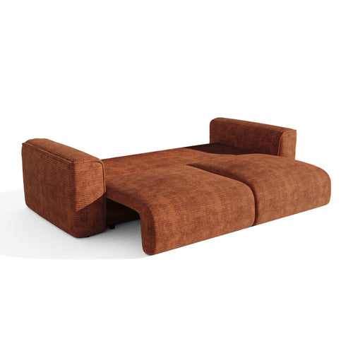 Premium Interiors - Slaapbank met opbergruimte COMO - corduroy terracotta 254cm
